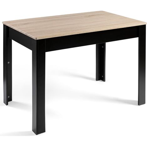 Mesa Comedor Aitana 140x80cm  Taupe-Negro