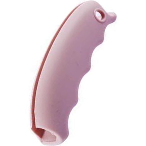 Poignée de transport en silicone pour sacs de courses lourds, support ergonomique réduit la tension, rose, bleu, vert, 9 x 2,5 cm (rose) (1/5)