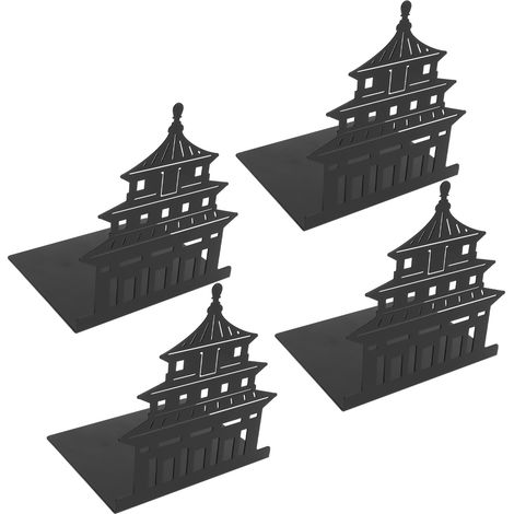 Lot de 4 serre-livres architecturaux au design créatif, étagère de bureau avec support à livres et prière pour de bonnes récoltes (1/5)