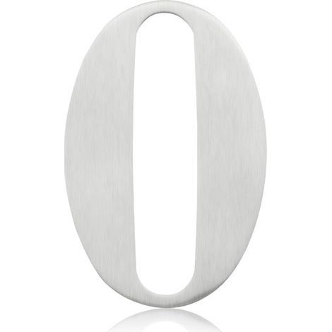 1 Pcs 75mm Hauteur (3 Inch) Satin Nickel Ruban Autocollant Numéro de Porte 0 Acier Inoxydable 304 Numéro de Maison, Convient pour Porte Avant, Bois, Composite, UPVC (1/4)