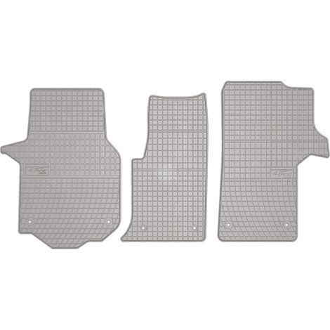 Alfombrillas de goma para: furgoneta de reparto Mercedes Crafter II (2016-) - color gris a juego