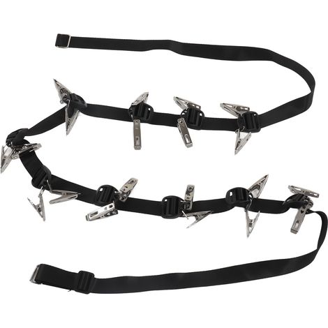 Lot de 20 pinces noires pour cintres porte-manteaux, crochets muraux pour chapeaux et vêtements, étagère à capuchons, patères murales pour maison (1/5)