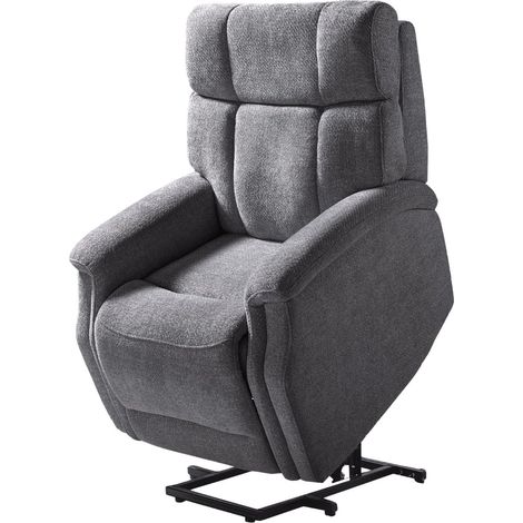 LINARES - Fauteuil Relax Releveur Electrique Tissu Gris foncé (1/5)