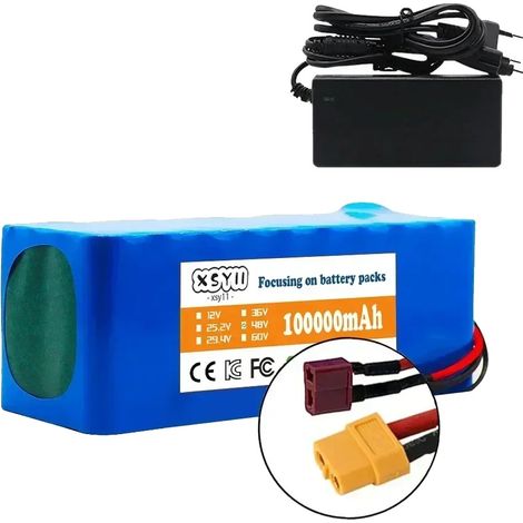 Batterie Lithium-ion, Capacité 100Ah, Compatibilité 48V, XT60 T 54.6V -charge (1/2)