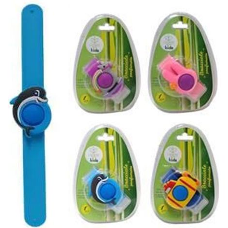 Trade Shop - BRACCIALE CON 2 RICAMBI PROFUMATI ALLA CITRONELLA PER BAMBINI REPELLENTE INSETTI 639665A -