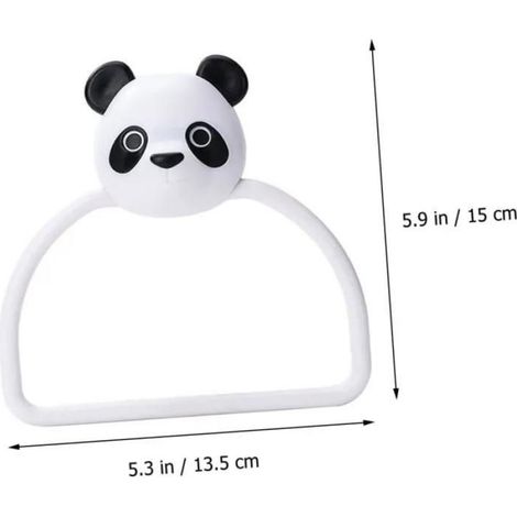Porte-Serviettes Mural - ABS - Design Dessin Animé - Pour Salle De Bain Cuisine Buanderie - Lot De 3 (1/4)