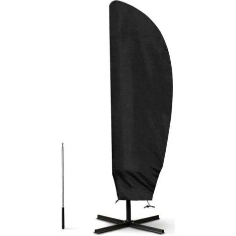 212D Oxford Housse de parasol, Imperméable Anti-UV Housses pour Parasols de Jardin Plage Balcon, Noir - 205CM（57x48x25CM） (1/4)