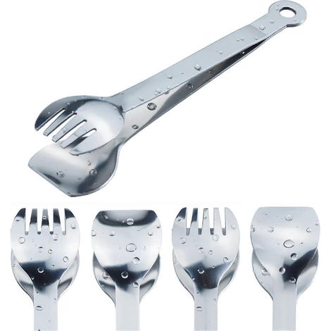 Mini pinces de service 15 cm en acier inoxydable, petites pinces à apéritif, lot de 4 (poli miroir)-AquaForge (1/5)