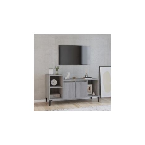 Meuble TV Sonoma gris 100x35x55 Bois d'ingénierie (1/5)