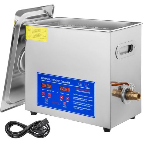 BuoQua Pulitore ad Ultrasuoni 6L Macchina di Pulizia ad Ultrasuoni in Acciaio Inossidabile Timer Riscaldamento Digitale Pulizia di Gioielli per Uso Domestico Personale Commerciale (1/4)