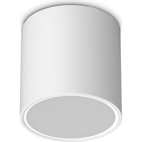 Ideal Lux Lampada da soffitto moderna TECHO 1 luce GU10 IP54 bianco metallo vetro