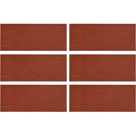 Stepping Stone 6 pcs Red 60.5 x 25 x 2 cm Rubber vidaXL