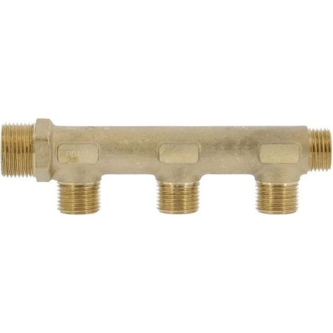 Lot de 10 collecteurs mâle 3/4'' (20/27), 4 départs mâle 1/2'' (15/21), pour sanitaire