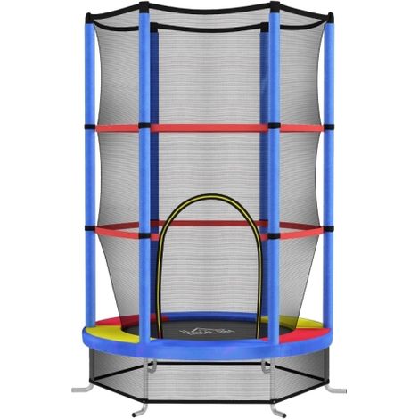Kids Trampoline with Safety Enclosure and Steel Frame for Ages 3-6 - Colorful Fun for Active Play