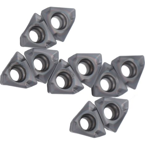 Kit de 10 plaquettes de tournage en carbure cémenté pour tour et fraisage CNC, destiné au bois et au métal. (1/5)