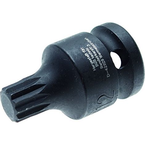 Punta de vaso de impacto longitud 43 mm entrada 12,5 mm (1/2") dentado múltiple interior (para XZN) M12