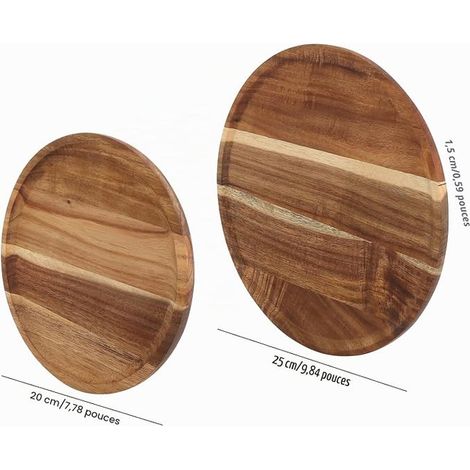 Round Wooden Trays Acacia (1/2)