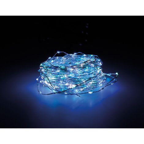 Guirlande Micro LED extra dense couleurs pastel clignotantes 900cm 567l câble argenté (1/3)
