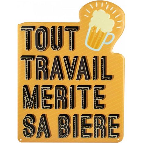Plaque décorative métallique - Tout travail (1/2)