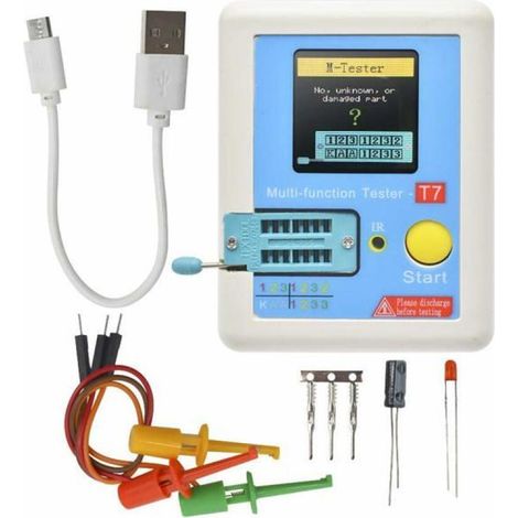LCR-T7 Testeur de transistors TFT multifonctionnel avec une seule touche, affichage graphique, arrêt automatique (1/5)