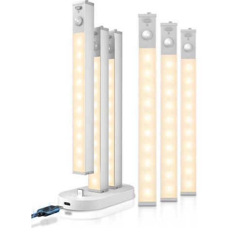 Schrank-LED Lampe aufladbar kabellos, magnetische Ladestation, Bewegungsmelder Schrank Flur Treppenhaus (1/5)