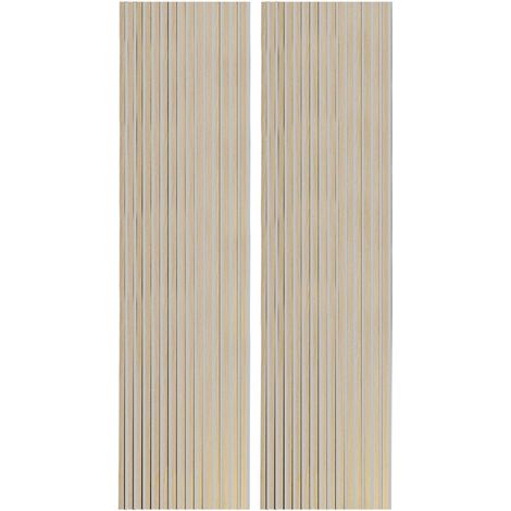 Home Heavenly® - Pack 2 paneles acústicos decorativos, reduce eco y sonido de la habitación.  Color: Roble Nordish - Gris, Medida: 240x60 cm (1/5)