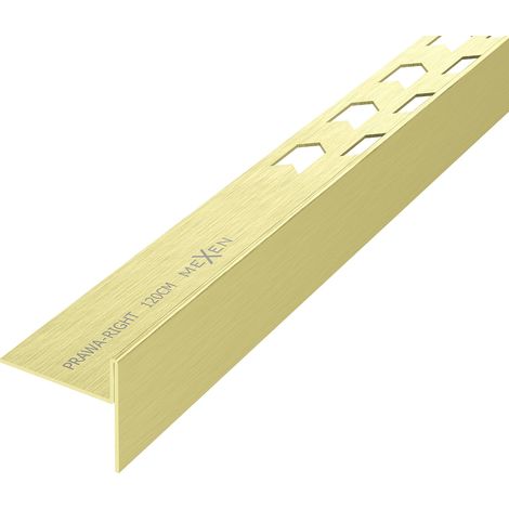 Mexen Line-B Bodenschiene 120 cm rechts, gebürstetes Gold - 185501120R (1/5)