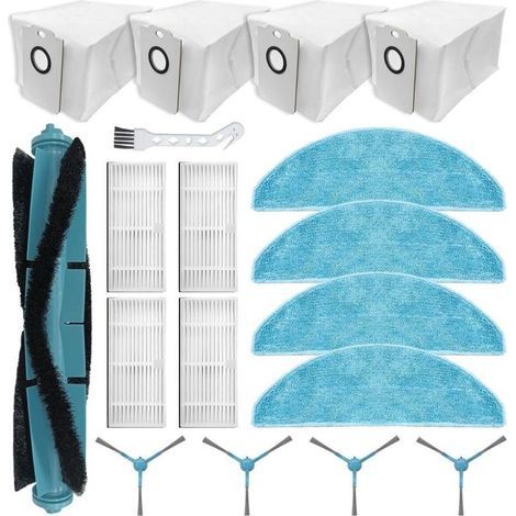 Accesorios compatibles con Cecotec Conga 7490 Immortal, 8290 Immortal Ultra Power Home Genesis X-Treme, 1 cepillo principal, 4 cepillos laterales, 4 filtros, 4 paños, 4 bolsas de polvo (1/4)