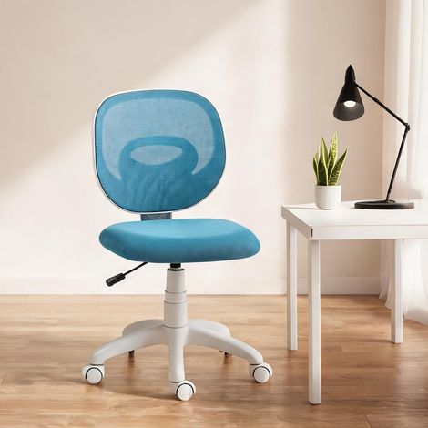 Chaise de bureau coloris bleu en plastique 59,5 x 53 x 89 cm (1/5)