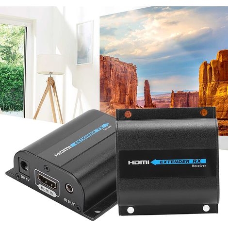 Amplificateur de Signal Infrarouge LKV372AE 60M avec Alimentation 100-220V, Câble RJ45 et Prise UE