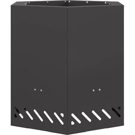 Maison Exclusive - Foyer sans fumée Noir 48 x 48 x 51 cm Acier