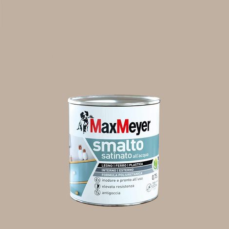 Vernis à l'eau polyuréthane satiné Taupe 0,75 l (1/2)
