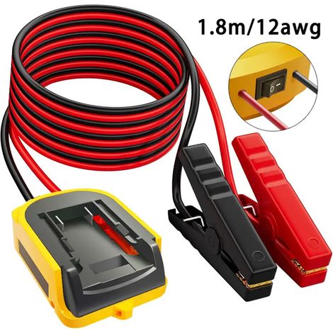 DeWalt 18V/20V DCB Starthilfekabel. Einfaches Starten, geeignet für Benzin- und Dieselmotoren. Langlebiges Kupfer, Batterie nicht im Lieferumfang enthalten, ideal für Limousinen und SUVs.