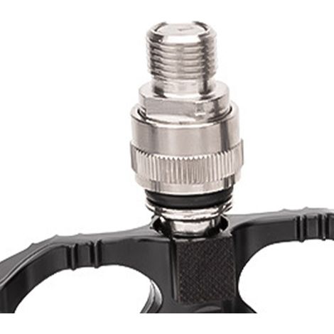 Paire de pédales de vélo en alliage d'aluminium, déverrouillage rapide, plateforme antidérapante à clous, pour VTT et vélo de route. (1/5)
