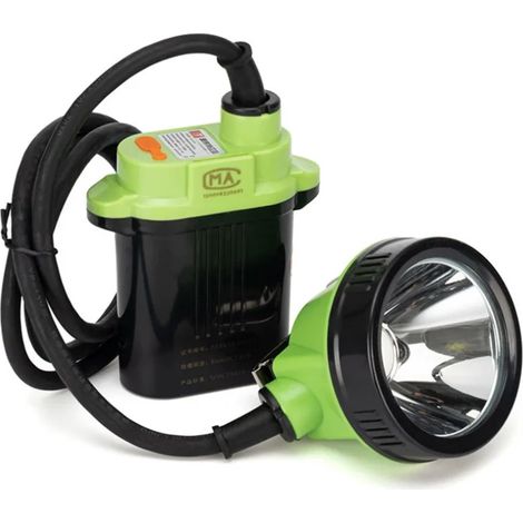 Lampe frontale de casque de sécurité à LED verte, puissante et à longue autonomie, avec batterie au lithium, étanche et antidéflagrante. (1/5)