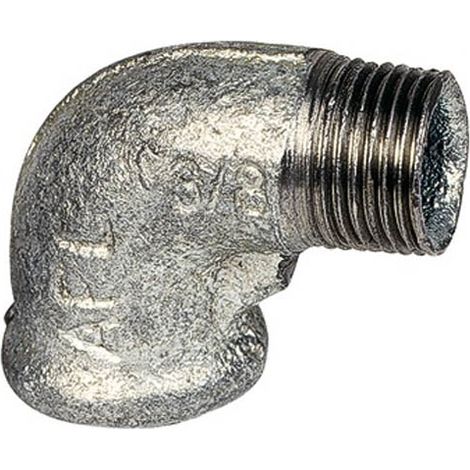 Coude 90° fonte galva Mâle Femelle 1/4