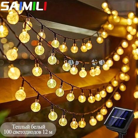 Lampe électrique de l'usine de Conusna, 100 lampes, 12 m, batterie solaire, 1 pièce