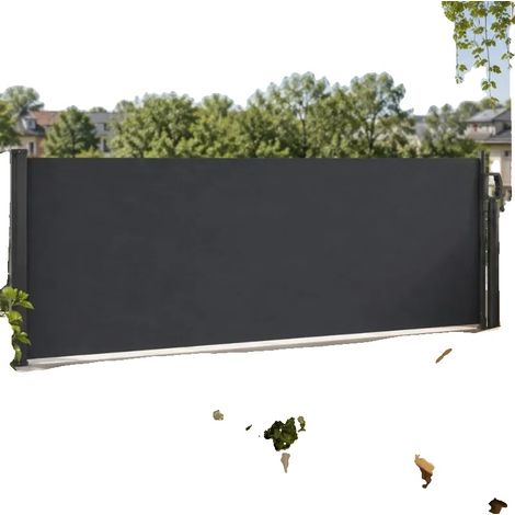 Store latéral rétractable, matériau en polyester, dimensions 300×100cm, cadre en acier, poids 4,8kg, utilisation en extérieur (1/5)
