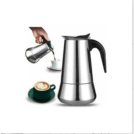 Italienische Kaffeemaschine – 12 Tassen – Edelstahl – Geeignet für Gas-, Keramik- und Induktionsherde – Für private und professionelle Küchen (1/5)