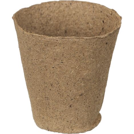 Nature – Lot de 15 pots ronds 100 % fibres de bois pour semis – Diamètre Ø8 cm – Permet de planter directement en terre sans endommager les racines (1/3)