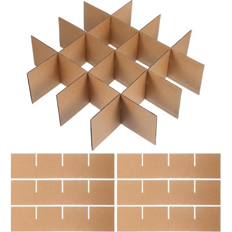 Kit d'emballage en verre - Séparateur de boîte en carton - Cloison pour déménagement - Installation facile - Séparateurs de protection pour verrerie et vaisselle (1/5)