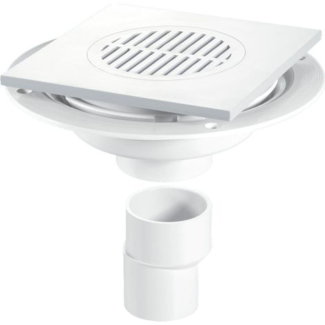 McAlpine USG2T6WH Untrapped Gully with 2" Vertical Outlet with 2" x 1½" Reducer and Square Tile