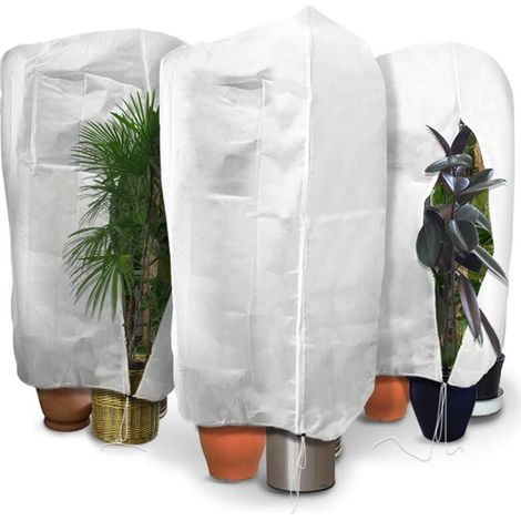 120x180 cm lot de 3 sacs de couverture phytosanitaire hivernale en polypropylène avec cordon et fermeture éclair réutilisables, adaptés pour couverture phytosanitaire hivernale (1/5)