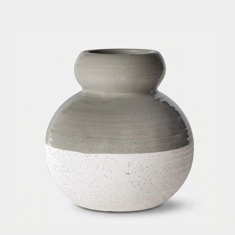 Vaso decorativo in ceramica effetto pietra Itria (1/2)
