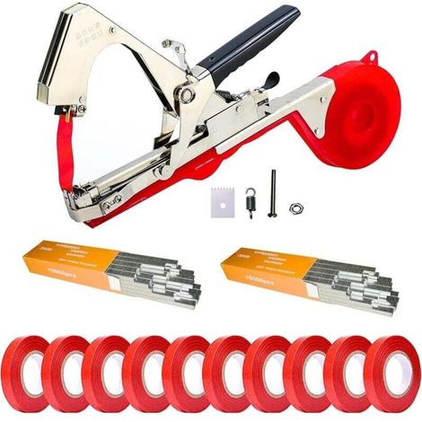 Ineasicer 14 Pack Pince à Lier Jardinage Attacher Branche Machine À Taper Nouer Branches, Rubans de Pépinière, Lame de Coupe Ruban pour Raisins, Tomates Vignes