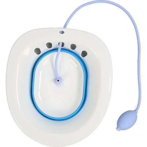 Multifunktionales, faltbares Sitzbad aus PP-Silikon für die Wochenbettpflege, bei Hämorrhoiden und für die Gesundheit schwangerer Frauen, blau (1/5)