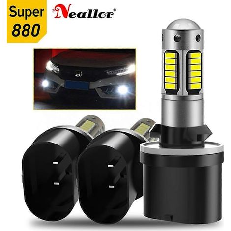 2 H27-Autoscheinwerferlampen (1200 Lumen), 880 LEDs, 881 H1 H3, LED-Nebelscheinwerfer für H27W/1 H27W1, 12 V – AquaForge