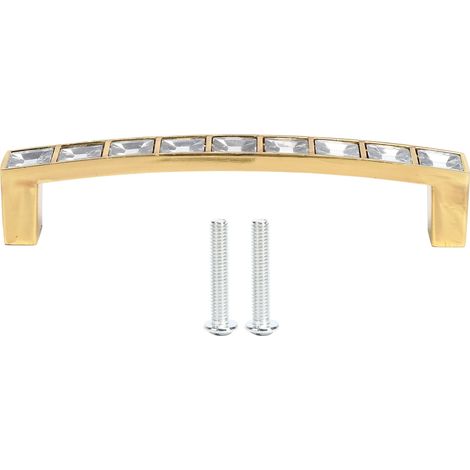 Poignée de tiroir Crystal Pull Moderne, poignée double trou pour armoire porte de placard, tiroir de commode