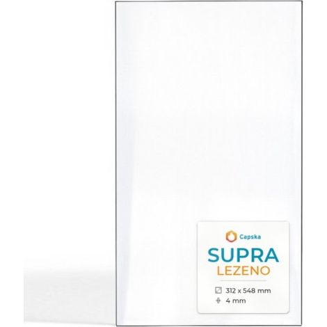 Vitre Supra LEZENO - Verre Rectangle pour poêle à bois - 312 x 548 mm (L1 x H1) - 4 mm (1/5)