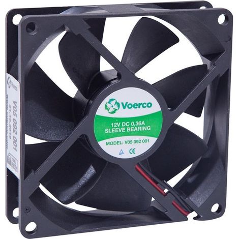 Ventilateur axial carré 24Vdc 92X92X25 - débit d'air 103m3/h - 5.5W